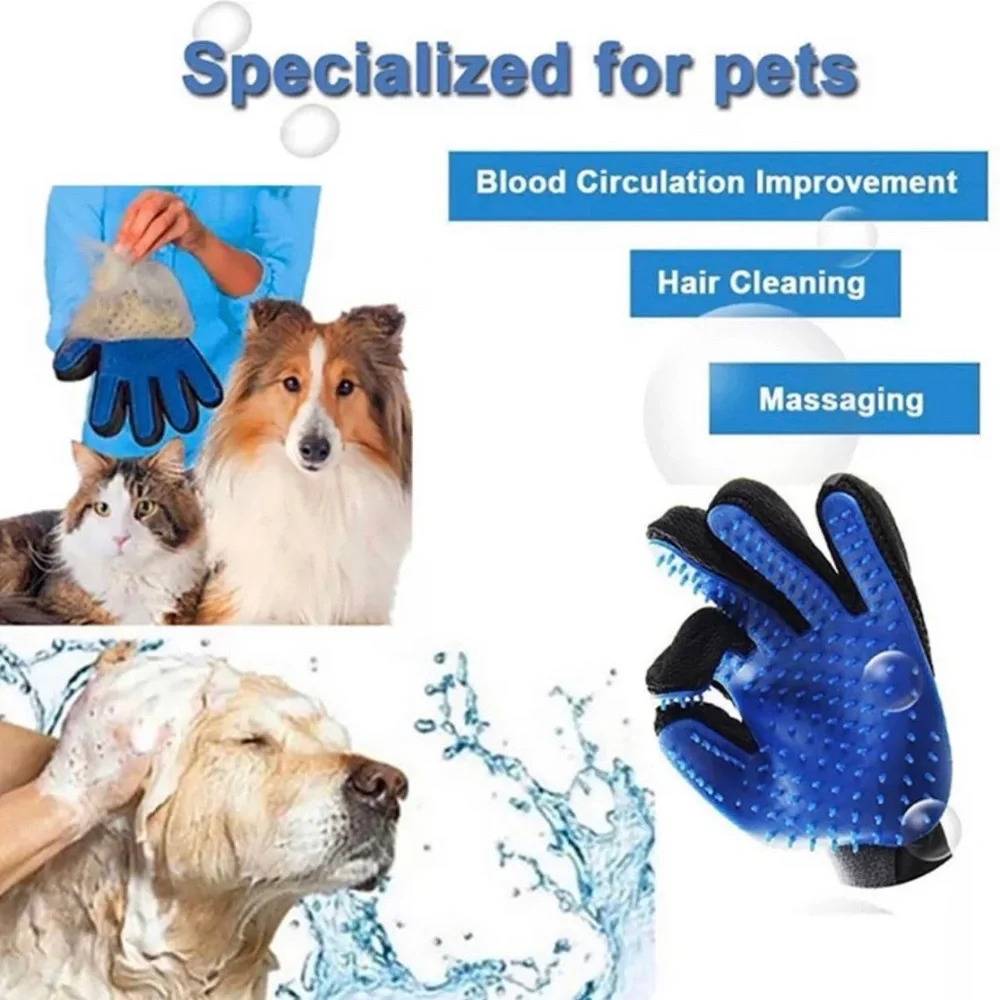 Pet grooming glove